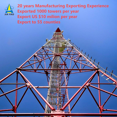 Uzaktan Madencilik Alanı İletişimi için Ağır Hizmet Tipi 3 Ayaklı Çelik Boru Kafes Kule 4G 5G Baz İstasyonu Q345B Sıcak DIP Galvanizli Rüzgara Dayanıklı Direk