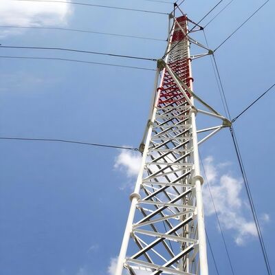 Uzun Menzilli Radyo TV Yayını için Ultra Yüksek Gergili WireTower ANSI/TIA-222 Sertleştirilmiş Çelik Ankraj Sistemli Standart Sağlam Kafes Direk