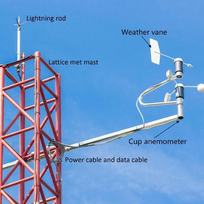 Hot Dip Galvanized Wind Measurement Tower Anemometer Mast Lattice Steel Tower for Wind Farm Resource Assessment Observation