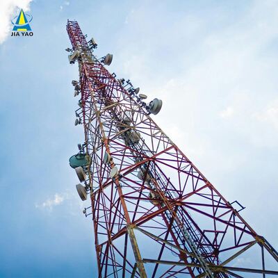 Telekom için Sinyal İletimi 4 Ayaklı Açısal Çelik Haberleşme Radyo Mobil Hücre Kulesi